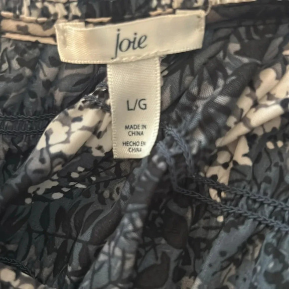 Joie Limited Edition Womens Baltic Print Sleeveless Top, L, Blouse, Gray, Blue - Picture 8 of 10